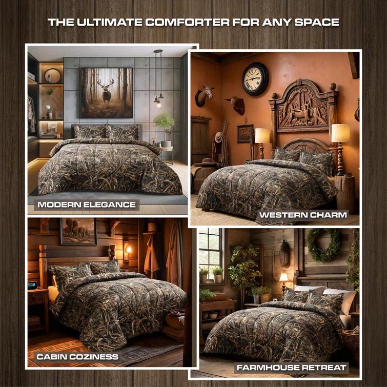 Realtree Realtree Max-5 Camo Comforter Set, Premium Polycotton Fabric, Camouflage Bed Set, Super Soft Forest Bedding Set Hunting & Outdoor, Machine Washable