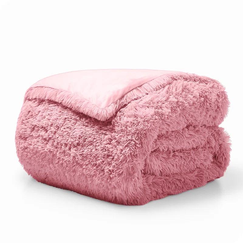 Bare Home Shaggy Fleece Plush Duvet Cover