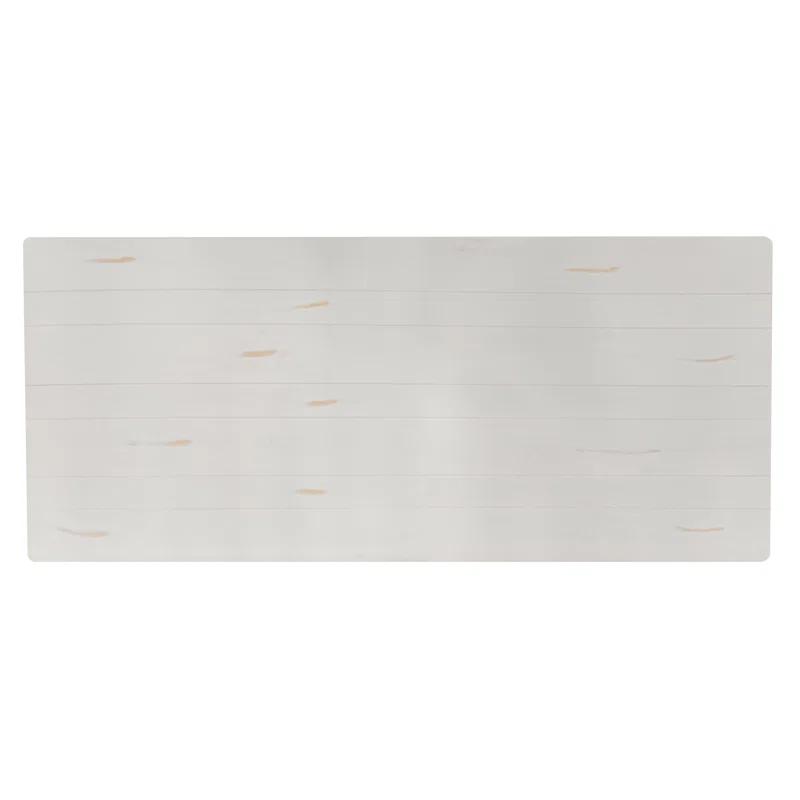 Flash Furniture Eternity Rectangular Solid Pine Farm Dining Table with Folding X-Style Legs