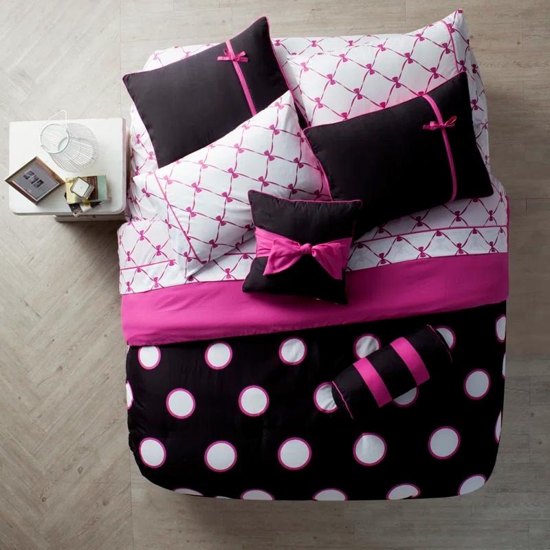 VCNY Sophie Polka Dot Bed-in-a-Bag Comforter Set