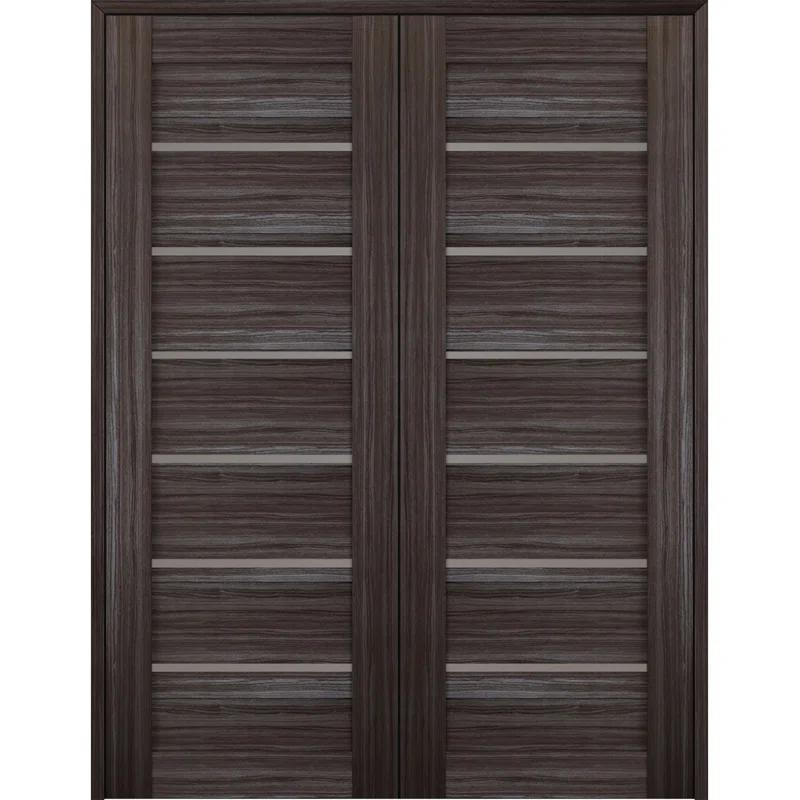 Belldinni Alba Solid Manufactured Wood and Glass Composite Paneled Prefinished French Door