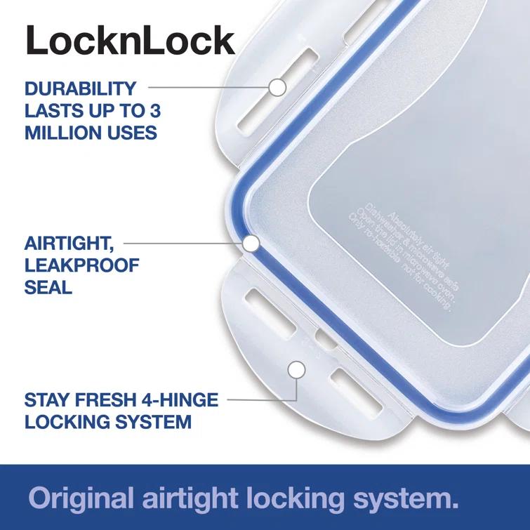 LocknLock Food Storage - Set of 3 Containers and 3 Lids