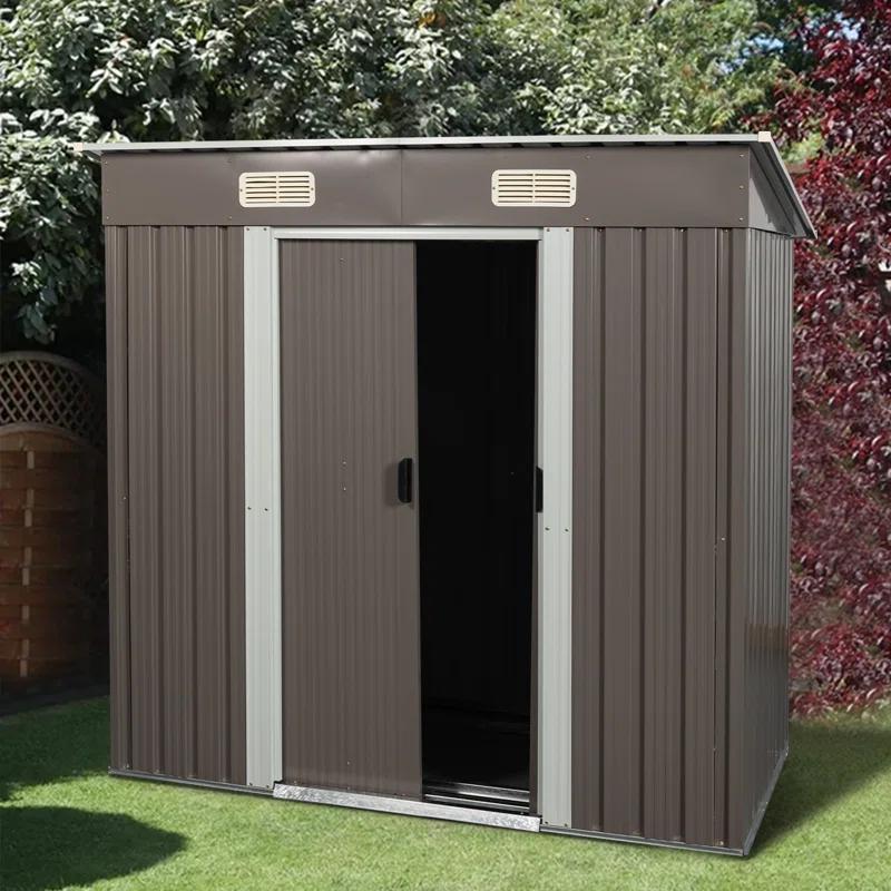 GZMWON 6Ft X 4Ft Outdoor Metal Storage Shed