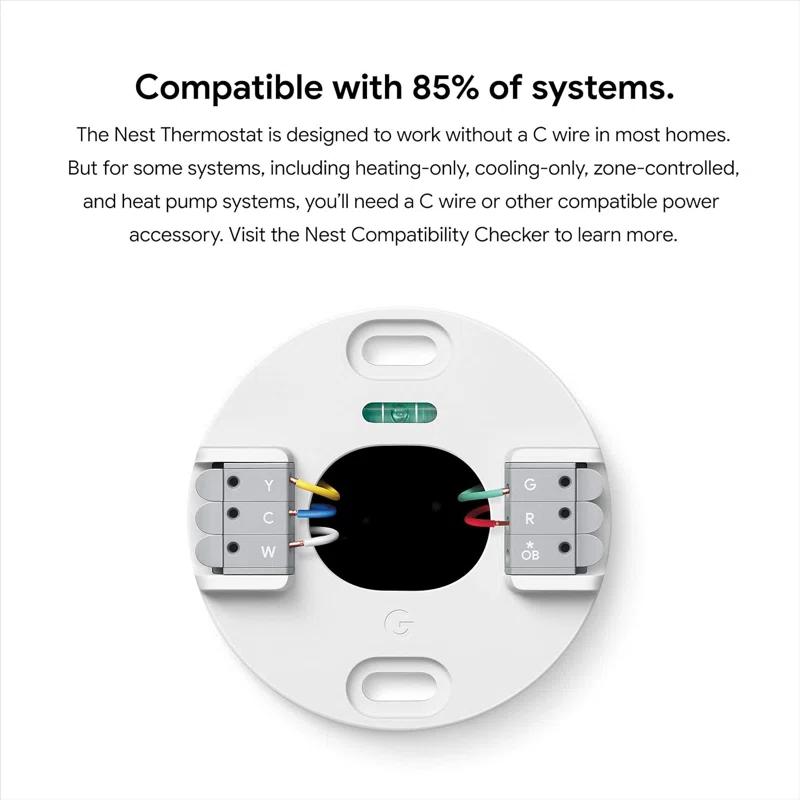 INKEDZ Google Nest Thermostat - Smart Thermostat for Home - Programmable Wifi Thermostat - Charcoal