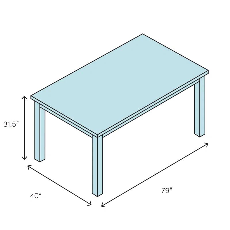 Zentique Vineyard Solid Wood Top Dining Table