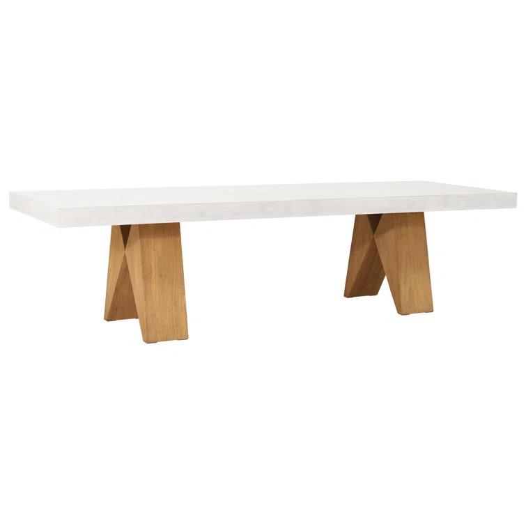 Seasonal Living Perpetual Rectangular Concrete Outdoor Dining Table