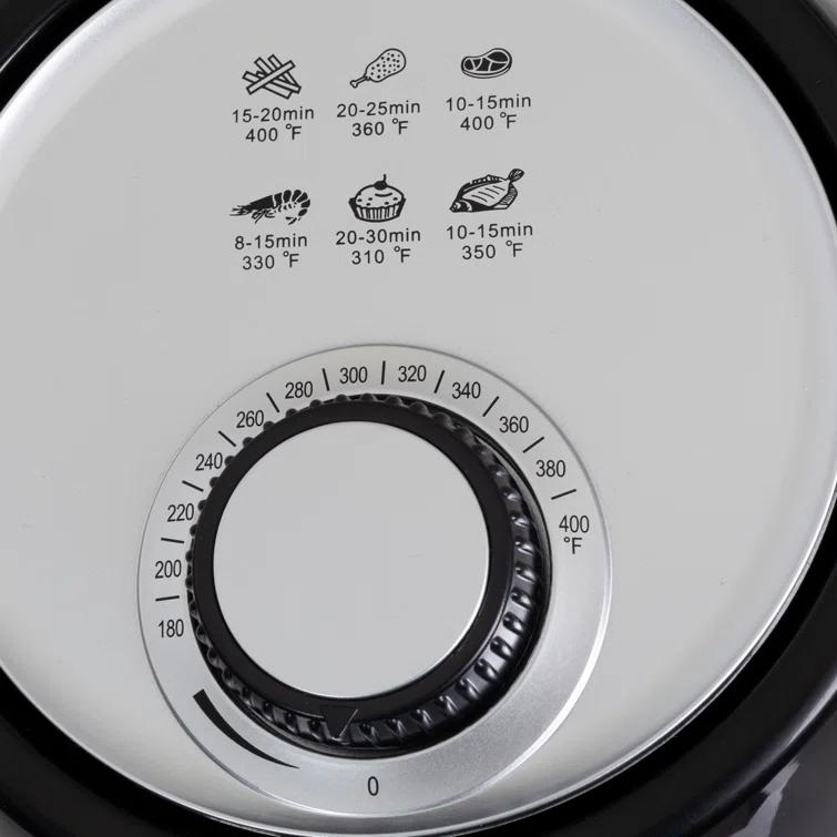 Classic Cuisine Air Fryer - 2.3-Quart Electric Fryer For Healthier Cooking - Compact Appliance With Nonstick Interior - Kitchen Gadgets By Classic Cuisine (Black)