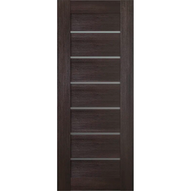 Belldinni Avon 07-02 Paneled Manufactured Wood and Frosted Glass Interior Door Slab