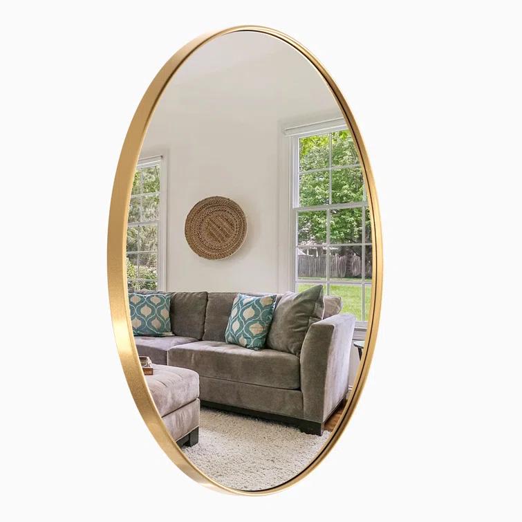 Mercer41 Alauni Round Bathroom Vanity Mirror Wall Mounted Bathroom Circle Mirrors for over sink,Home Decor