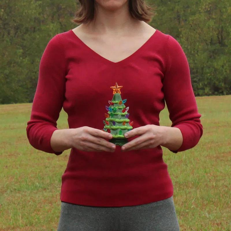 Ceramic Christmas Tree That Lights Ups-Inspired Vintage Christmas Tree-Indoor Christmas Decorations