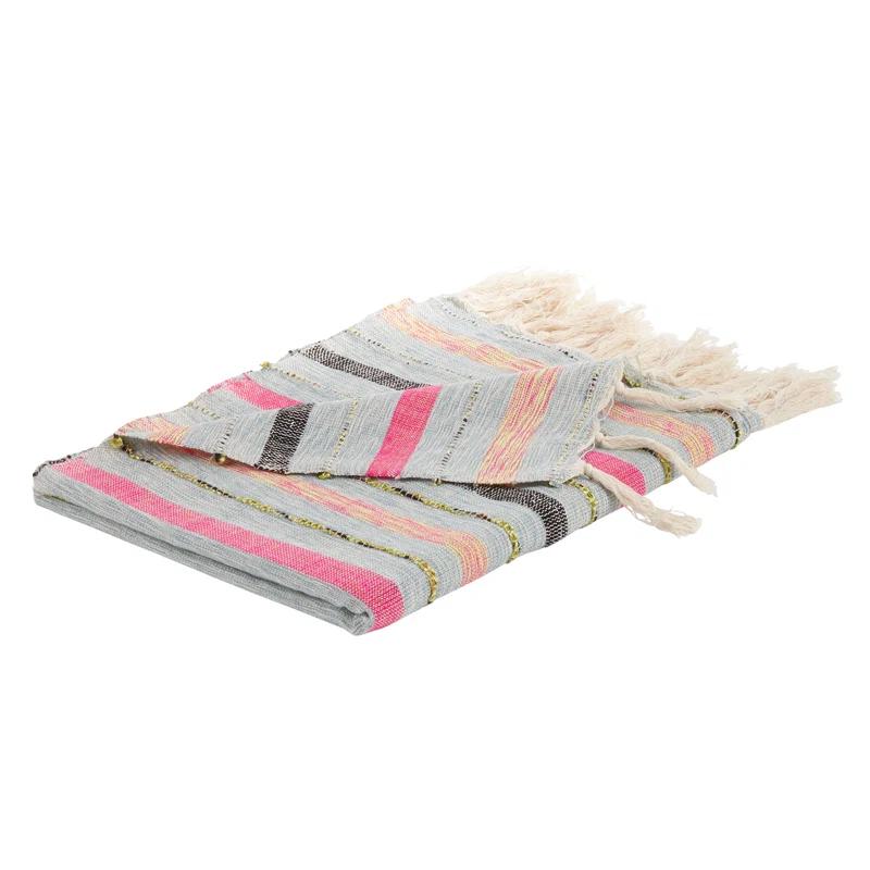 Saro Sevan Collection Hand Woven Throw Blanket