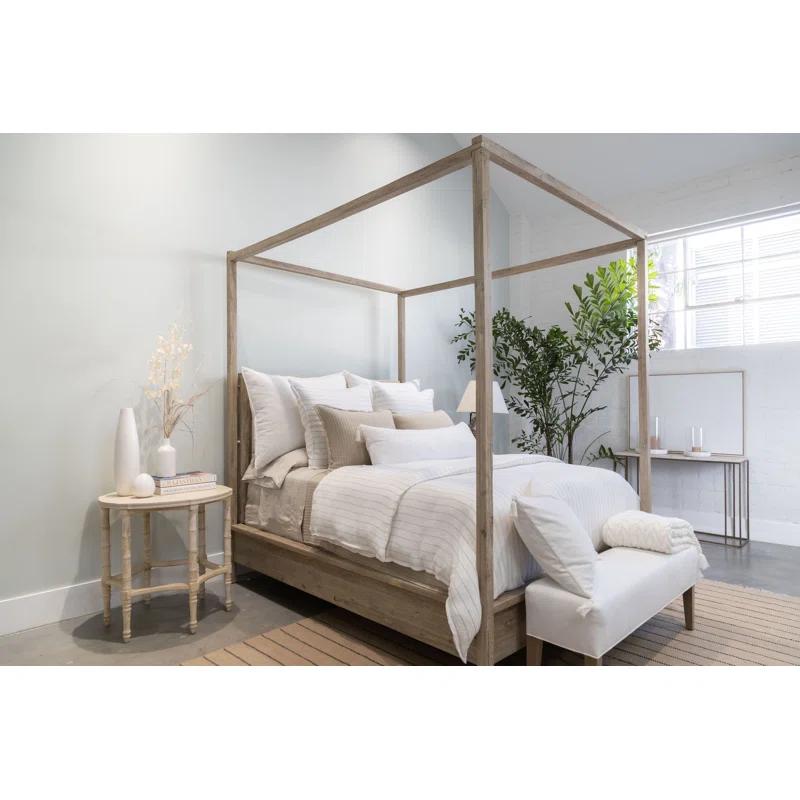 Chatham Cotton Matelasse Coverlet by Pom Pom at Home - Natural / King