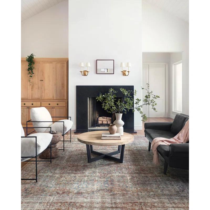Chris Loves Julia x Loloi Jules Oriental Lagoon/Brick Area Rug