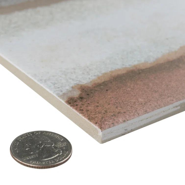 Matter Canvas 6" x 6" Porcelain Stone Look Floor and Wall Tile