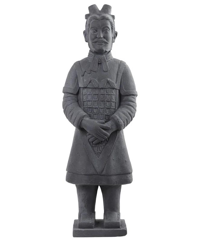 Arlmont & Co. Atas Warrior Weather Resistant Stone Garden Statue