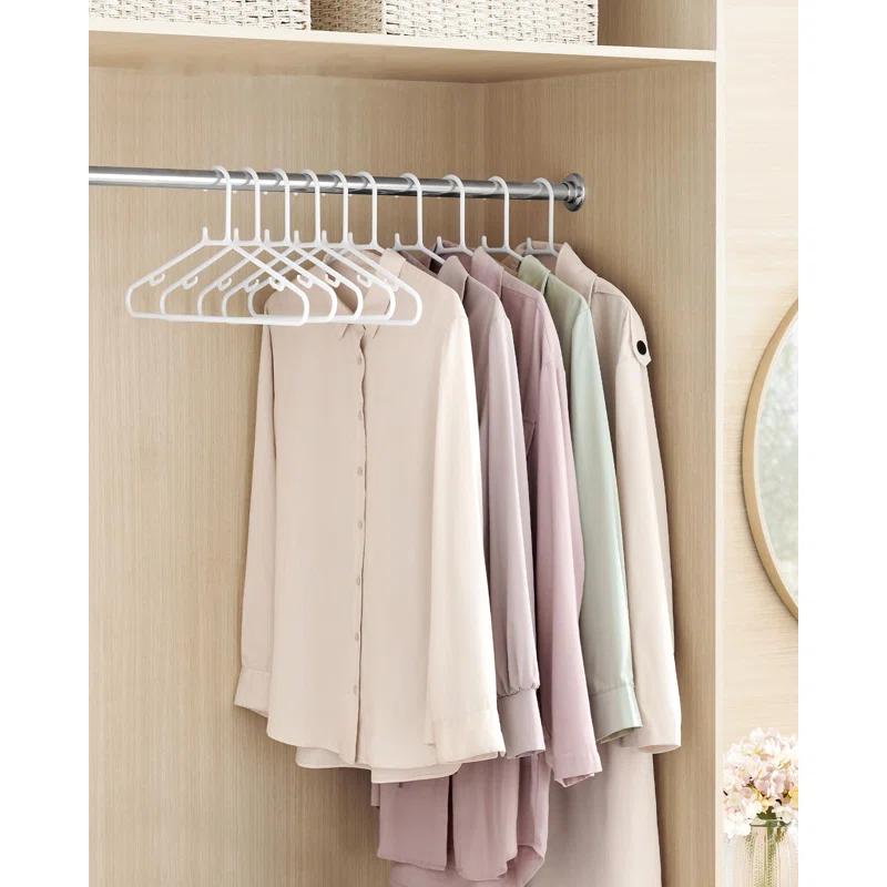 Rebrilliant 50-Pack Slim PP Plastic Hangers | Space-Saving, Non-Slip Design For Shirts And Scarves