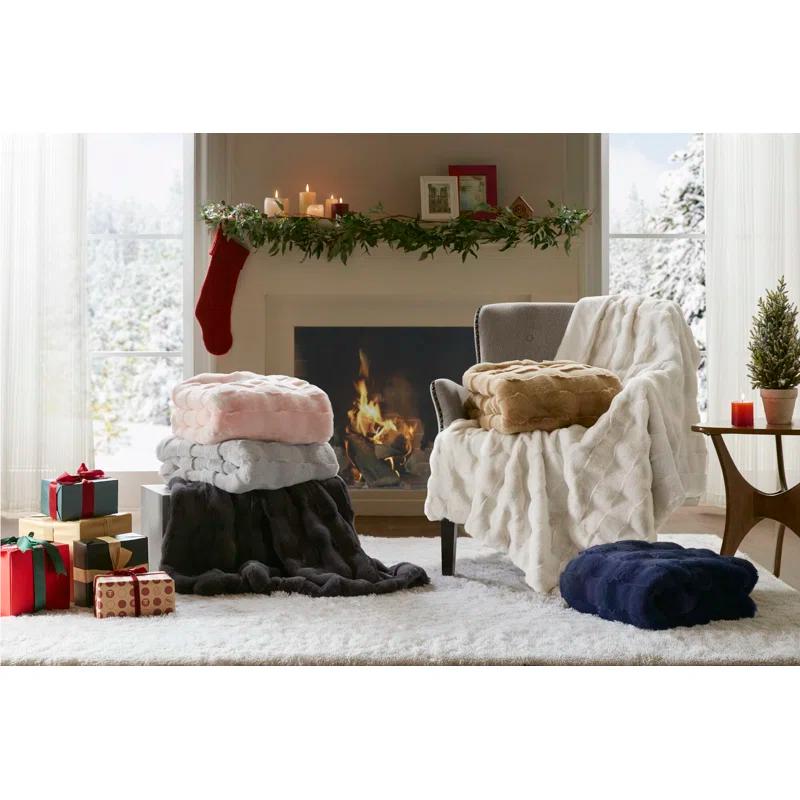 Madison Park Vivienne Faux Fur Throw