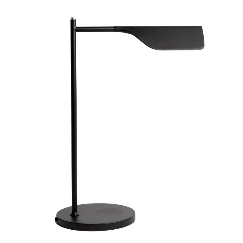 Brightech Leaf 16" Vintage LED Desk Lamp with Wireless Charging Pad, Adjustable Arm, and 3-Way Dimming