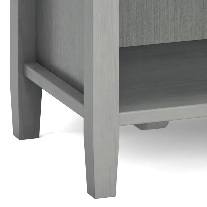 Simpli Home Warm Shaker 24"W Solid Wood Bedside Table with Two Drawers & Reviews | Wayfair