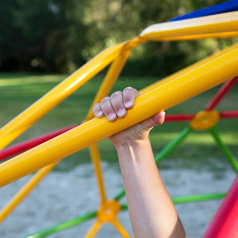 Skywalker Sports Geo Dome Climber Swing Set, Jungle Gym for Kids Outdoor Backyard with Basketball Hoop, Swing Bar