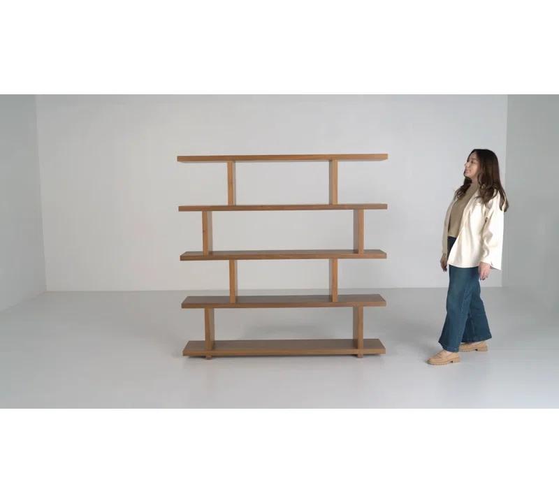 Modern Staggered Bookshelf (63")