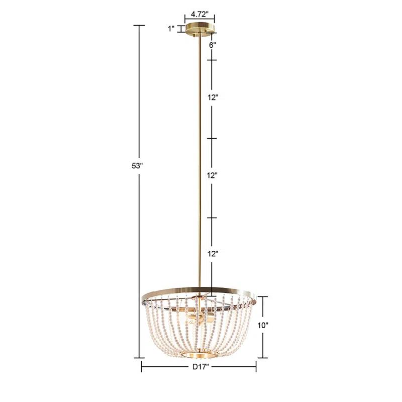 Hampton Hill Melrose 2-Light Beaded Chandelier