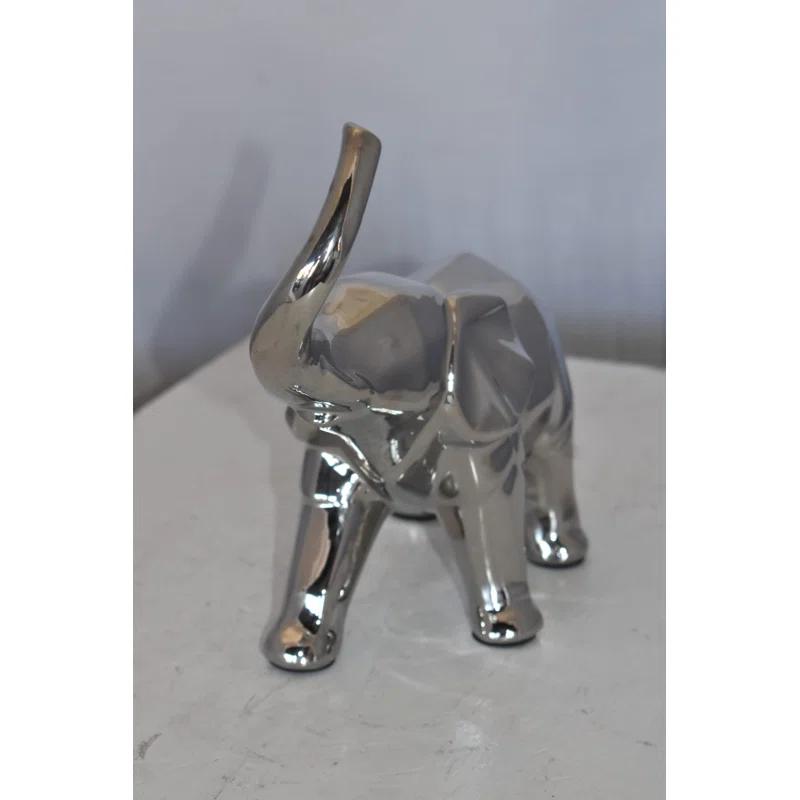 Elephant Statue Modern Art Ceramic Size: 15" x 14" x 10"H
