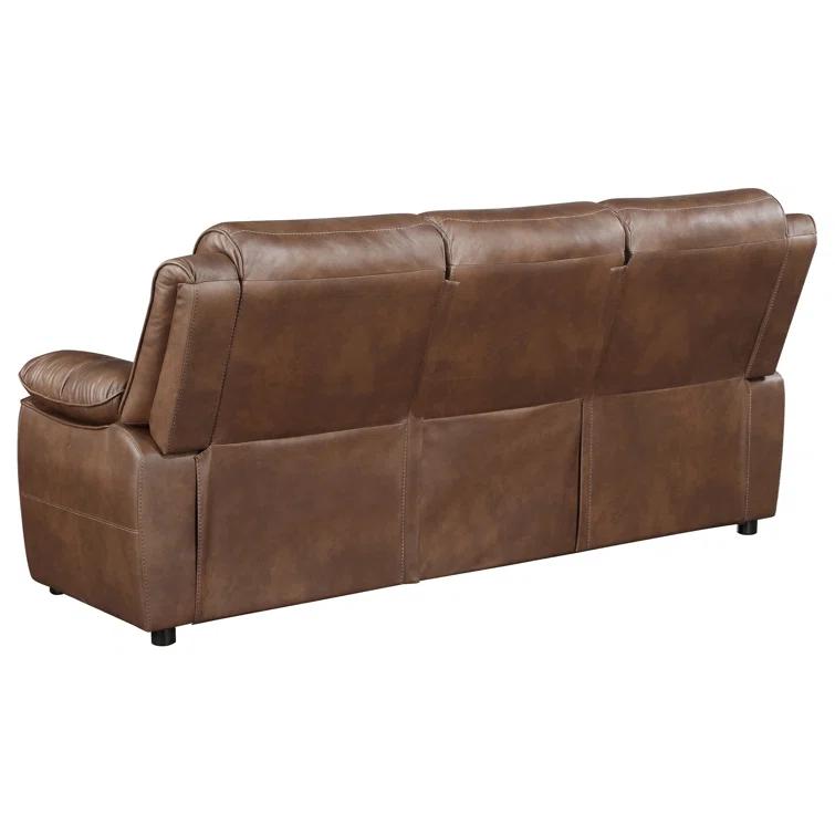 Alma Ellington 2-Piece Upholstered Padded Arm Sofa Set Dark Brown
