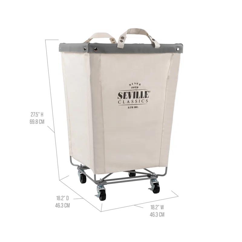 Seville Classics Rolling Commercial Laundry Hamper