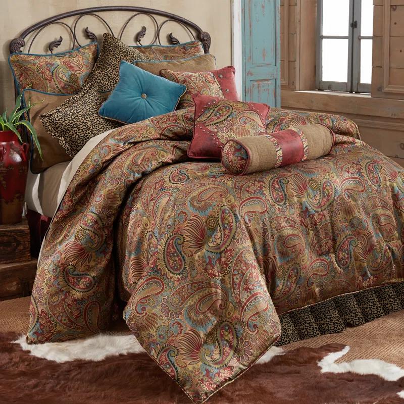 Paseo Road by HiEnd Accents San Angelo Leopard Chenille Western Rustic 27x27 inch Euro Sham
