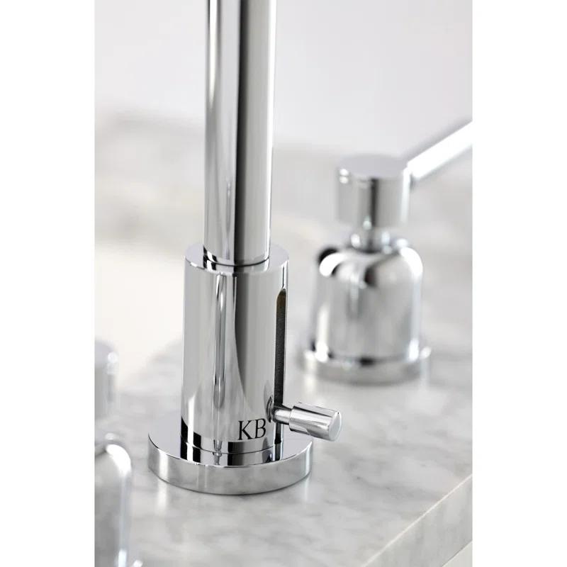 Kingston Brass FSC8931DL Kingston Brass Concord Two-Handle 3-Hole Deck Mount Widespread Bathroom Faucet with Brass Pop-Up Drain