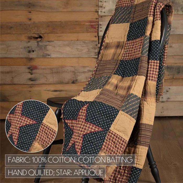 VHC Brands Patriotic Patch Handmade Throw Blanket