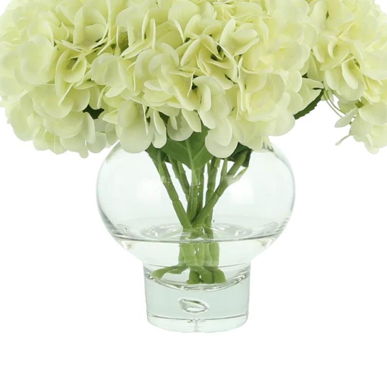Creative Displays, Inc. Hydrangea In Glass Vase | Perigold