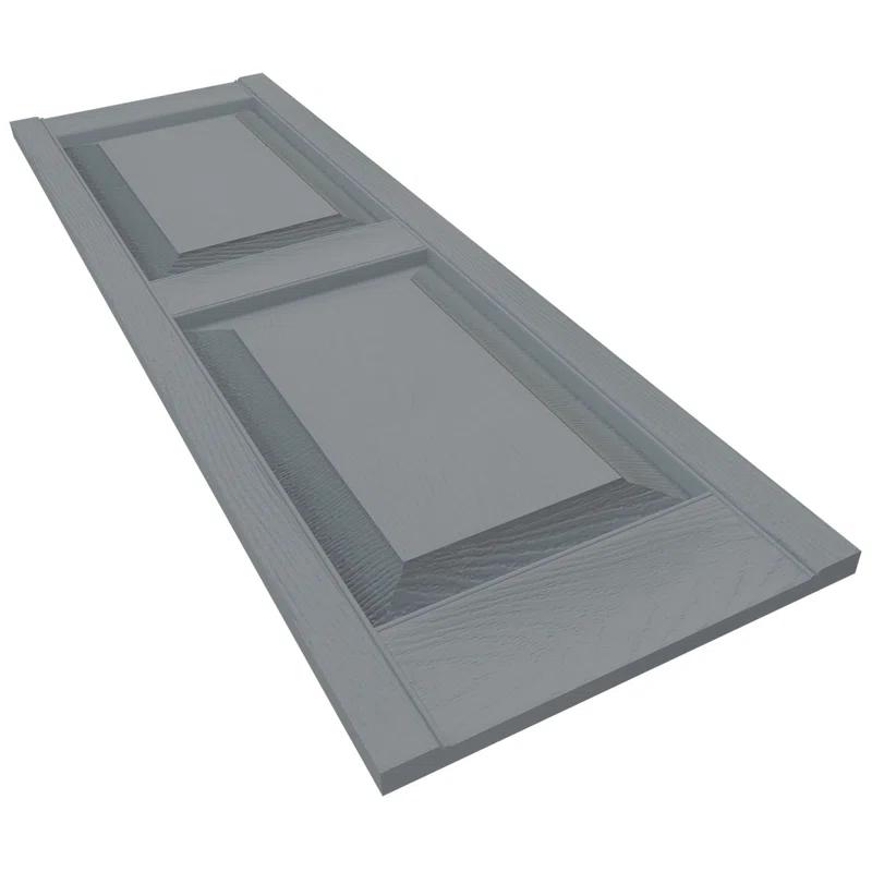 Builders Edge Builders Edge, TailorMade Two Equal Panels, Raised Panel Shutters, Includes Matching Installation Spikes (Per Pair)