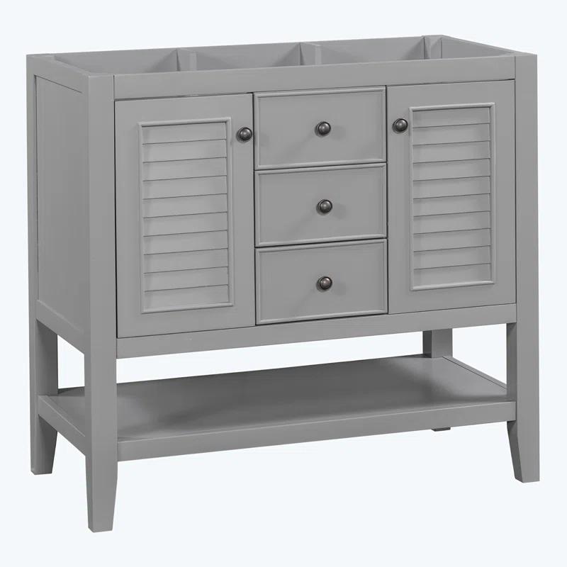 DSUNNER 36" Bathroom Vanity without Sink, Cabinet Base Only