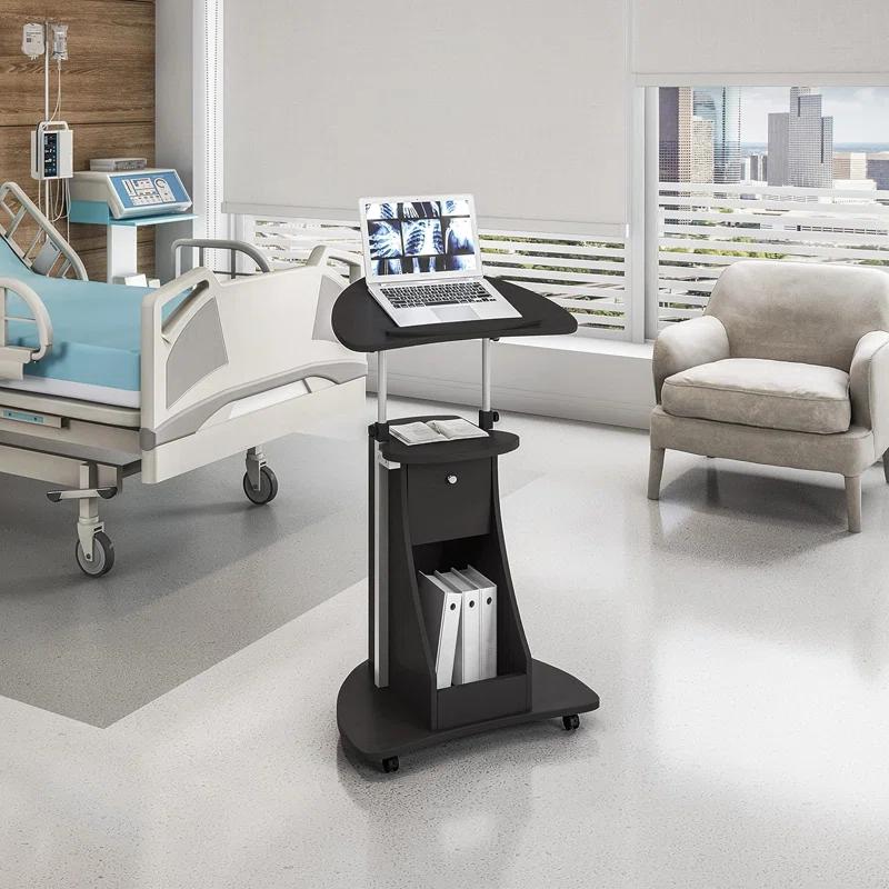 Red Barrel Studio® Mobile Medical Laptop Computer Cart, , Adjustable Height, B005