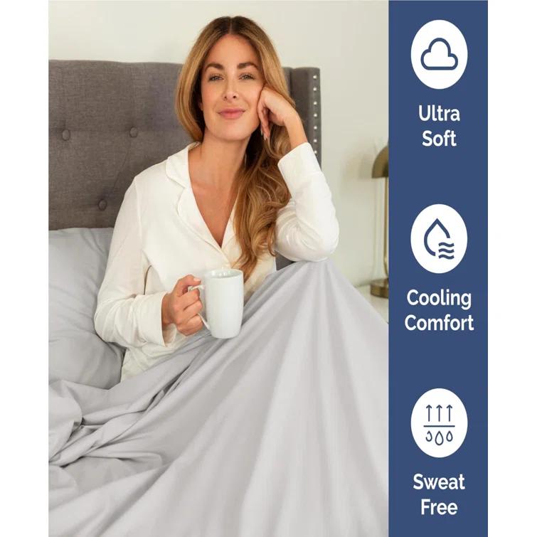 CGK Linens 4 Piece Sheet Set Premium Cooling, Soft & Wrinkle Free Sheet Set