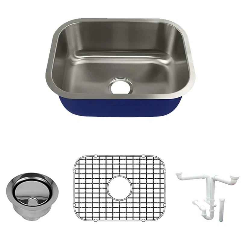 Transolid K-MUSB23189 Meridian 23.12'' L Undermount Single Bowl Stainless Steel Kitchen Sink