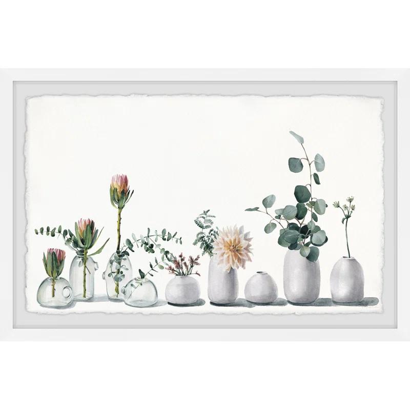 Parvez Taj 'White Simplicity' Framed Print