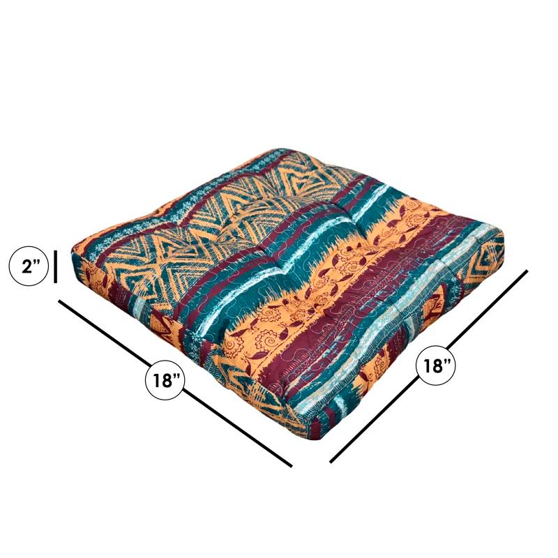 Barefoot Bungalow Quilted Reversible Indoor Chair Pad Cushion