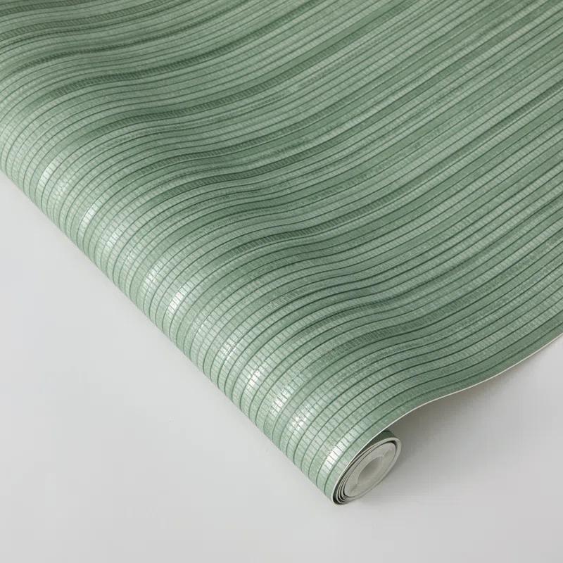 Tempaper & Co. 28 sq ft Faux Grasscloth Removable Peel and Stick Wallpaper Textured Sage : Vinyl, Self-Adhesive, Wood Grain Design