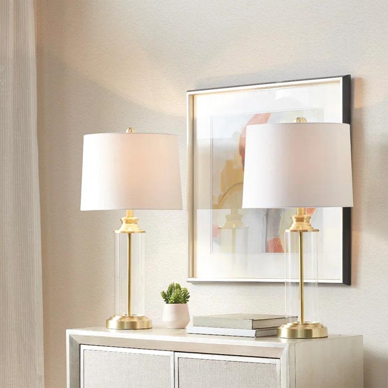 Mercer41 Clarity Cylinder Table Lamp Set of 2