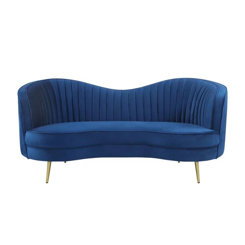 A&J Homes Studio Sophia 74'' Velvet Loveseat