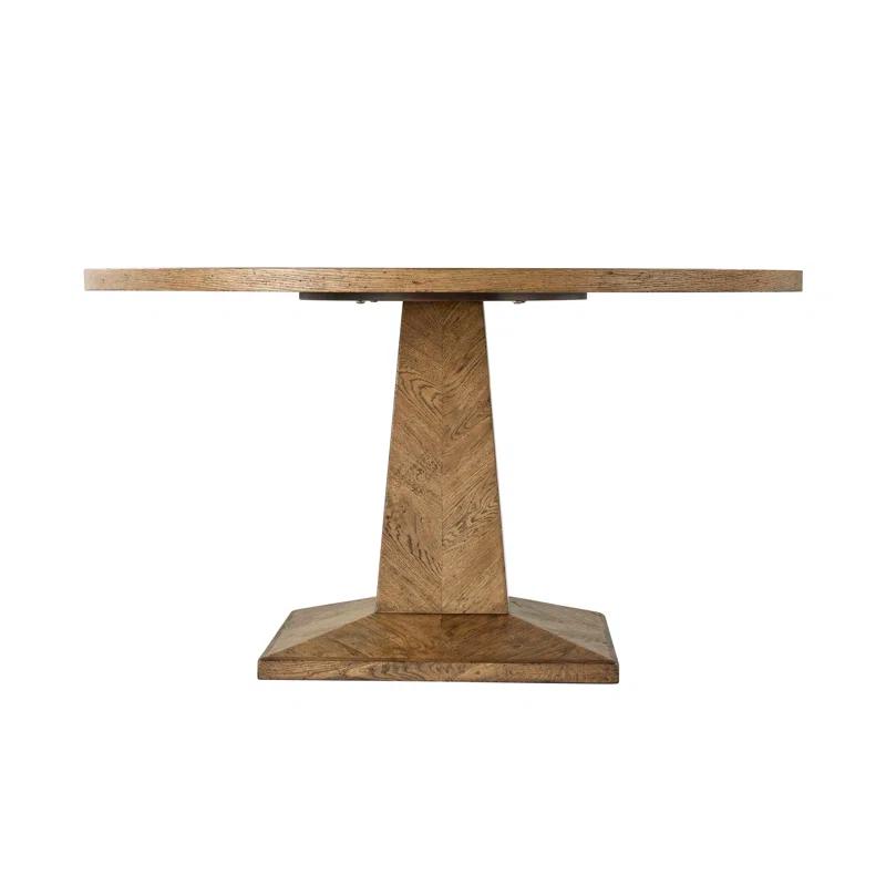 Nova Oak Round Solid Wood Base Dining Table
