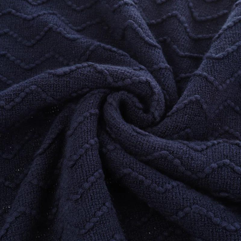 Battilo Home Throw Blanket for Couch, Textured Soft Throw Blankets, Decorative Knitted Blanket for Home Living Room Decor, 50"x60"