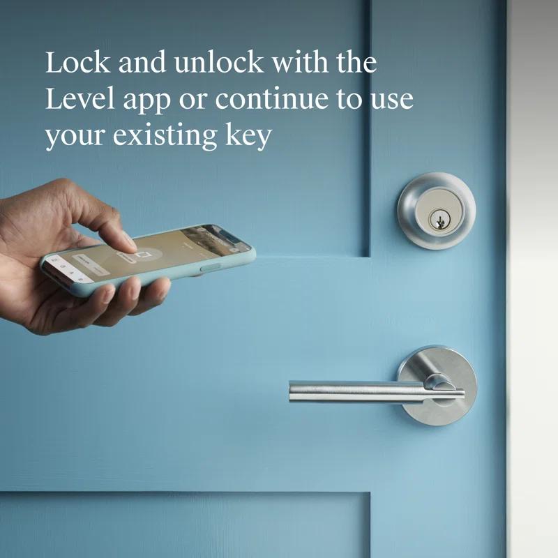 Level Level Bolt Connect Wi-Fi and Bluetooth Retrofit Smart Deadbolt with App, and Voice Assistant Access