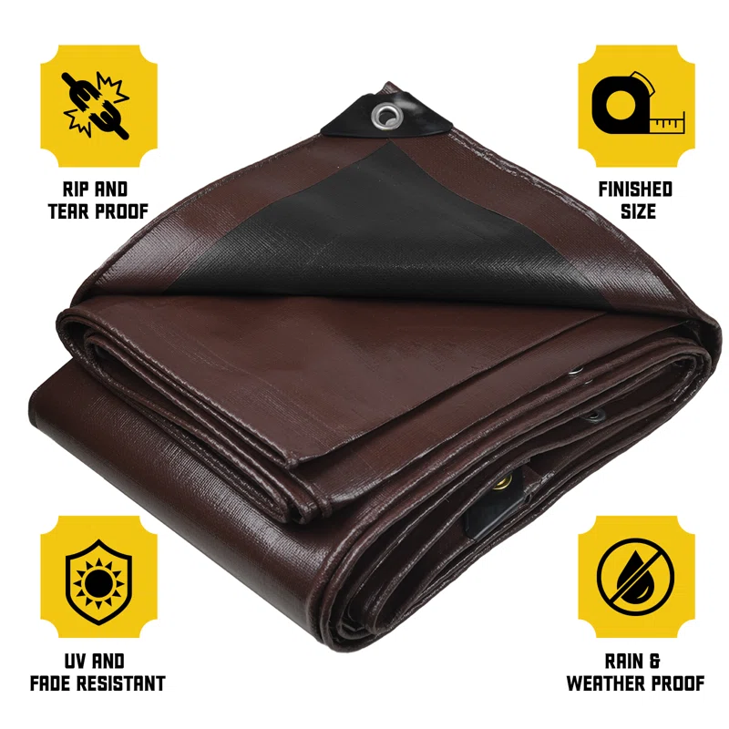 Core Tarps 5 Mil Heavy Duty Polyethylene Tarp, Waterproof, UV Resistant