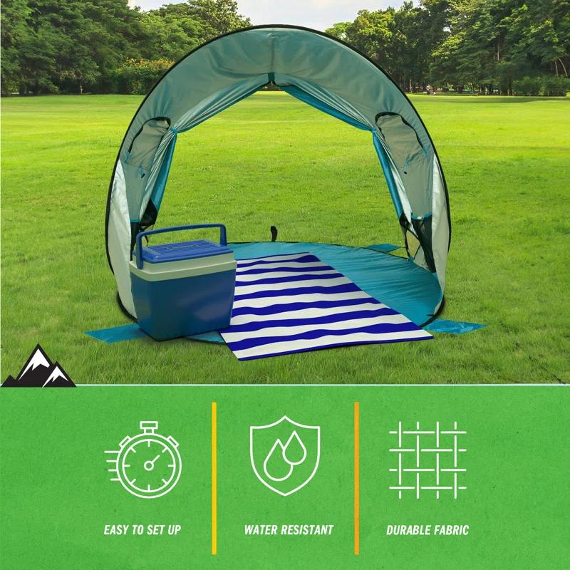 wakeman Wakeman UPF50+ Pop Up Beach Tent Sun Shelter, Blue