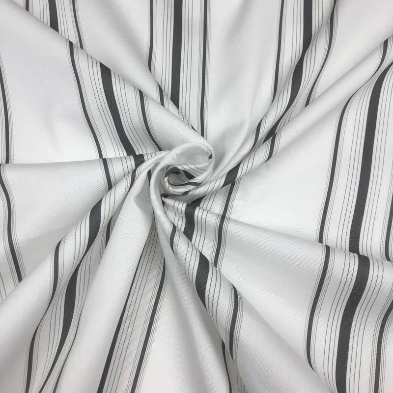 6ix Tailors Fine Linens August Stripe Rod Pocket Drapery Panels - Pair