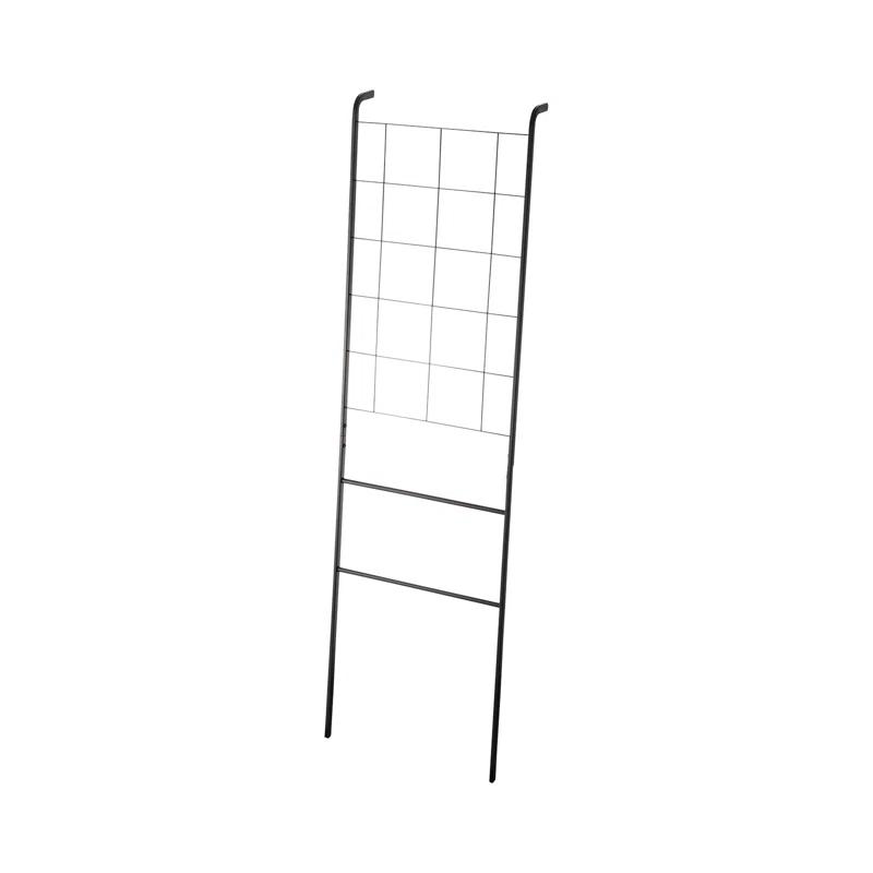 Tower Yamazaki Home Grid-Panel Leaning Ladder, Modern Storage Rack For Bedroom Or Bathroom, Steel